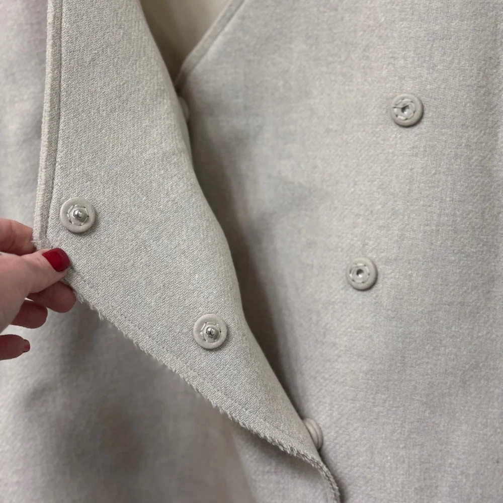 NWOT *RARE* H&M Premium Selection Wool Blend Jacket Light Beige Size L - Picture 5 of 7